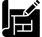 Silhouette of a person with raised hands.
